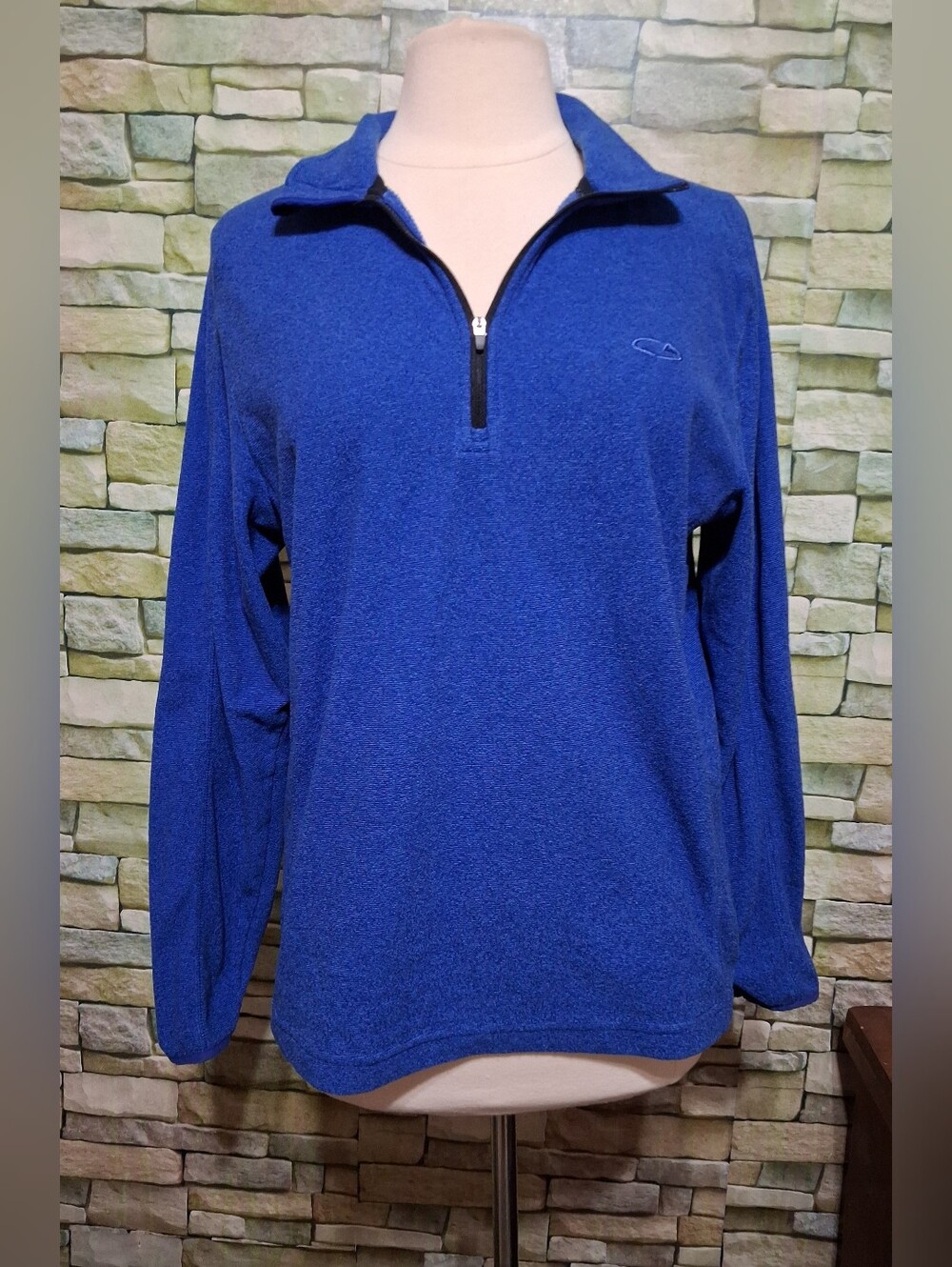 Mens Champion Midweight Quarter-Zip Pullover Royal Blue